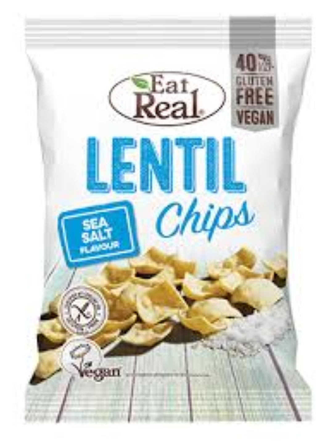 EAT REAL LENTIL CHIPS SEA SALT 113G